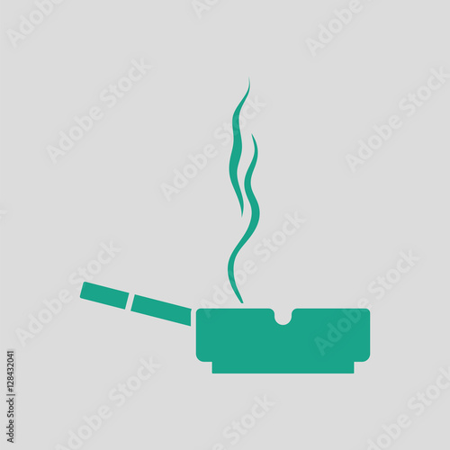 Cigarette in an ashtray icon