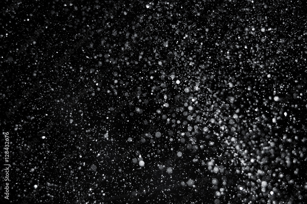 Falling snow on black background. Falling snow on black background.