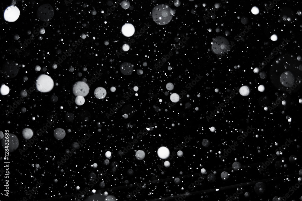 Falling snow on black background. Falling snow on black background.