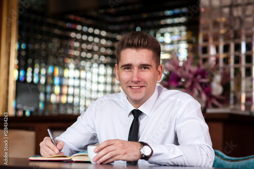 Businessman at the table