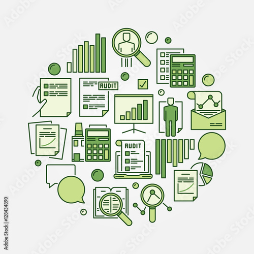 Audit round green sign