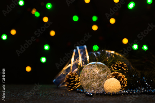 Christmas background with festive decoration 