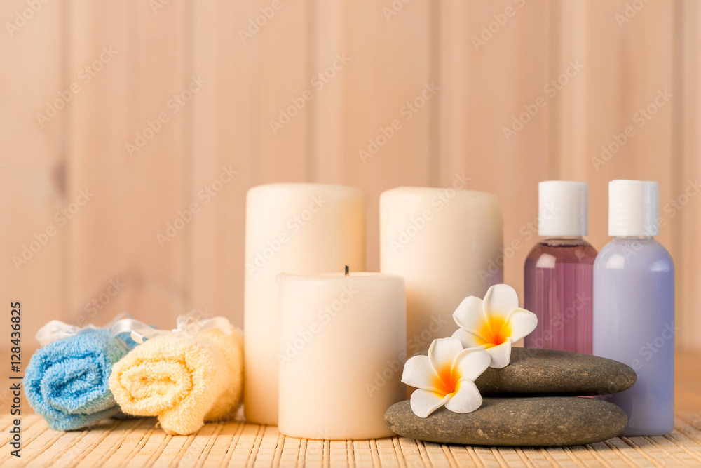 close-up set for spa treatments, massage and relaxation close-up set for spa treatments, massage and relaxation