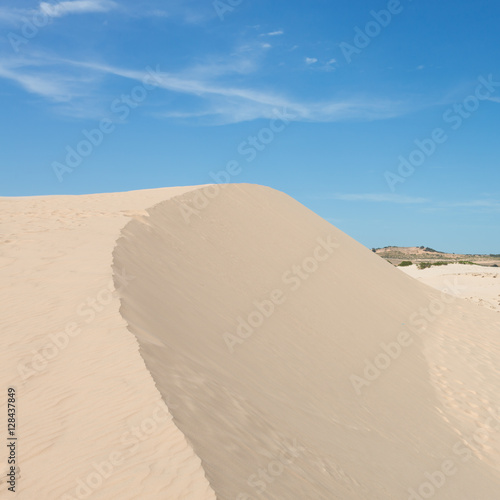 white sand dune desert in Mui Ne  Vietnam