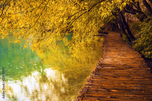 Plitvice lakes park in Croatia.