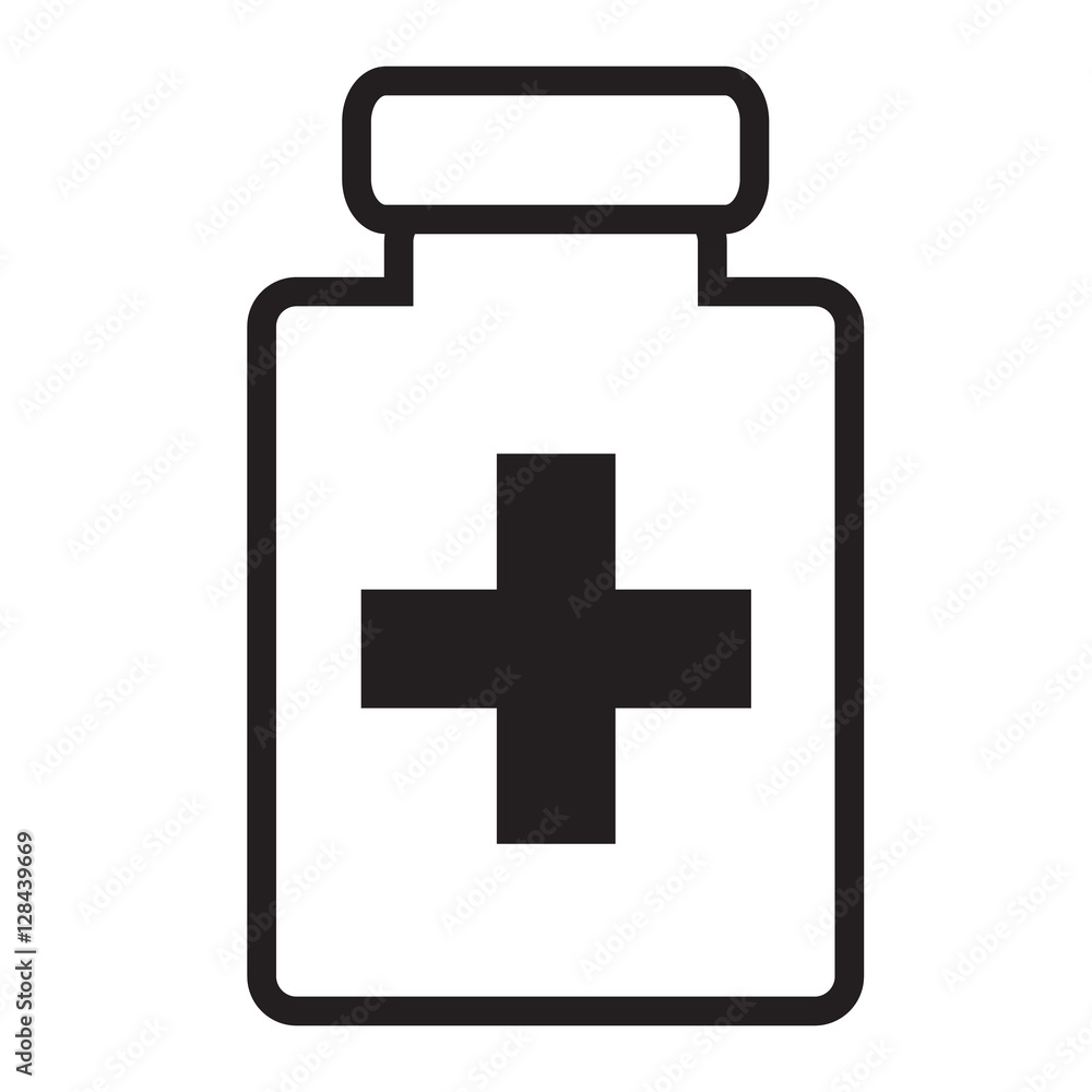 Obraz premium medical bottle flat icon. medical bottle sign.