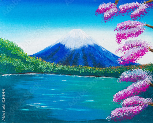 fuji mountain painting