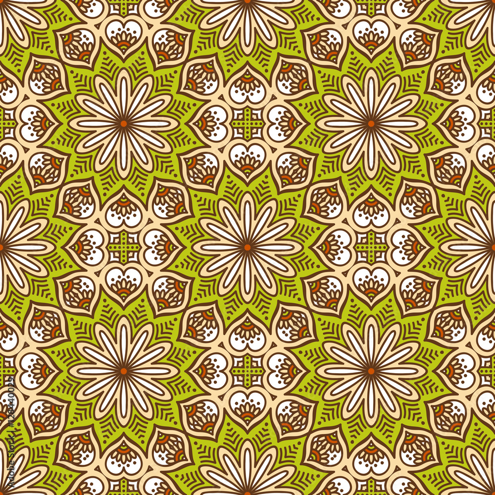 Ethnic floral seamless pattern Ethnic floral seamless pattern