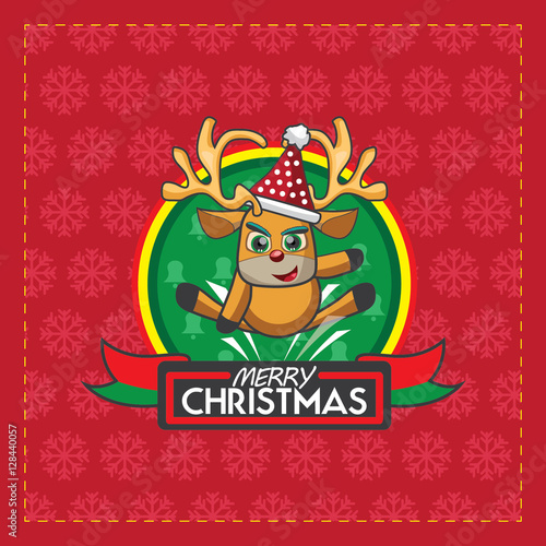 christmas card red background