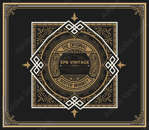 Art-deco Whiskey card