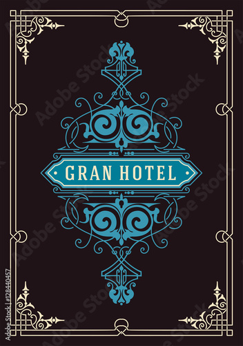vintage logo template, Hotel, Restaurant, Business Identity set.