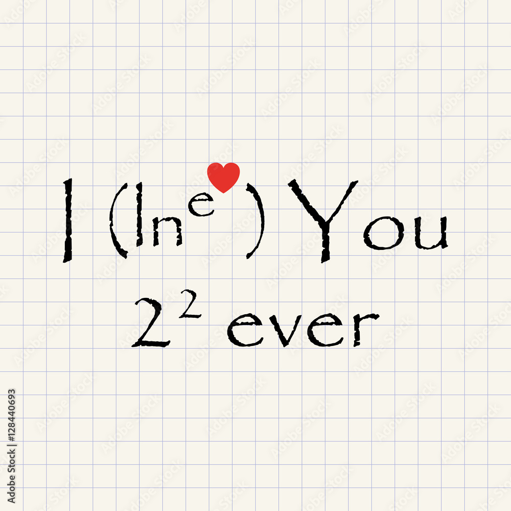 I love you forever - funny inscription template I love you forever - funny inscription template