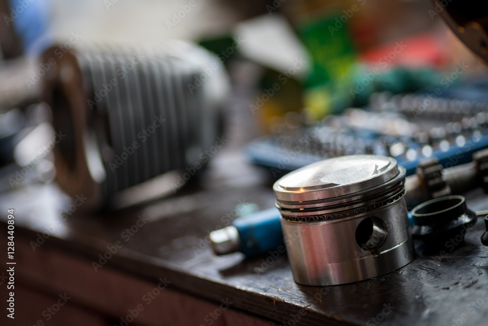 Motorcycle piston detail Motorcycle piston detail