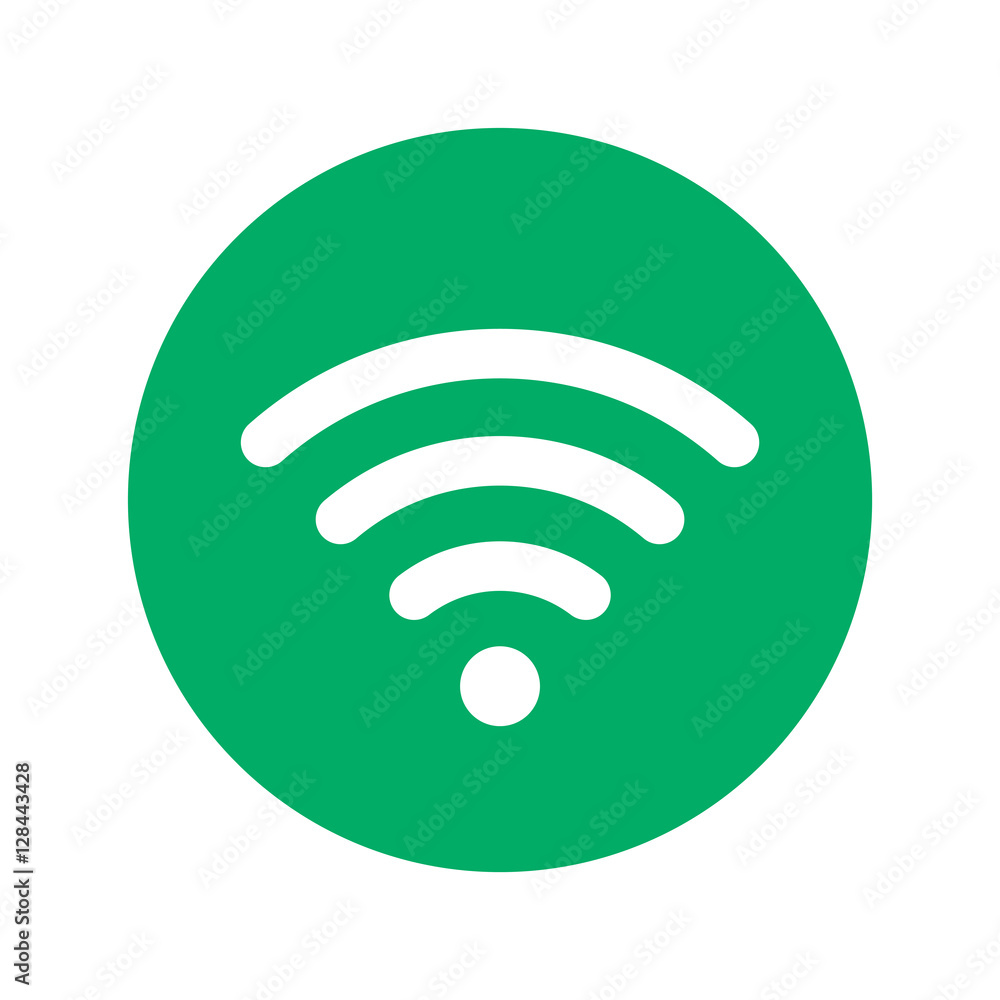 Green signal icon vector Green signal icon vector