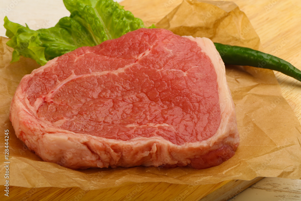 Beef steak raw