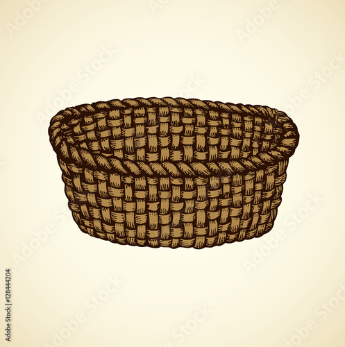 Vector picture of wickerwork basket