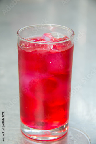Traditional thai drink,Iced roselle juice.