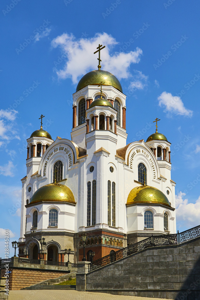 Temple on blood in the ekaterinburg city