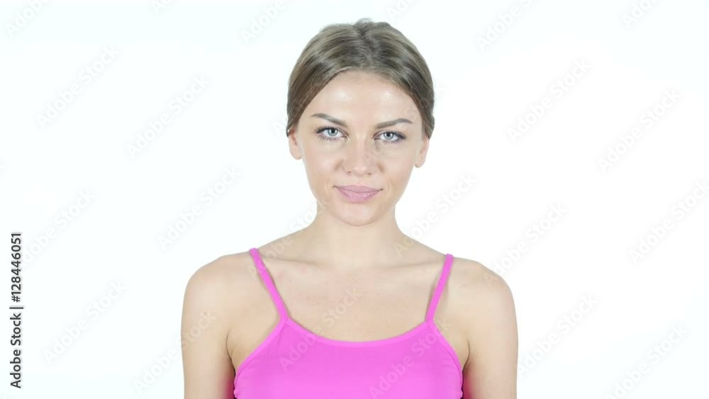 Yawning Tired Woman, Napping, White Background Yawning Tired Woman, Napping, White Background
