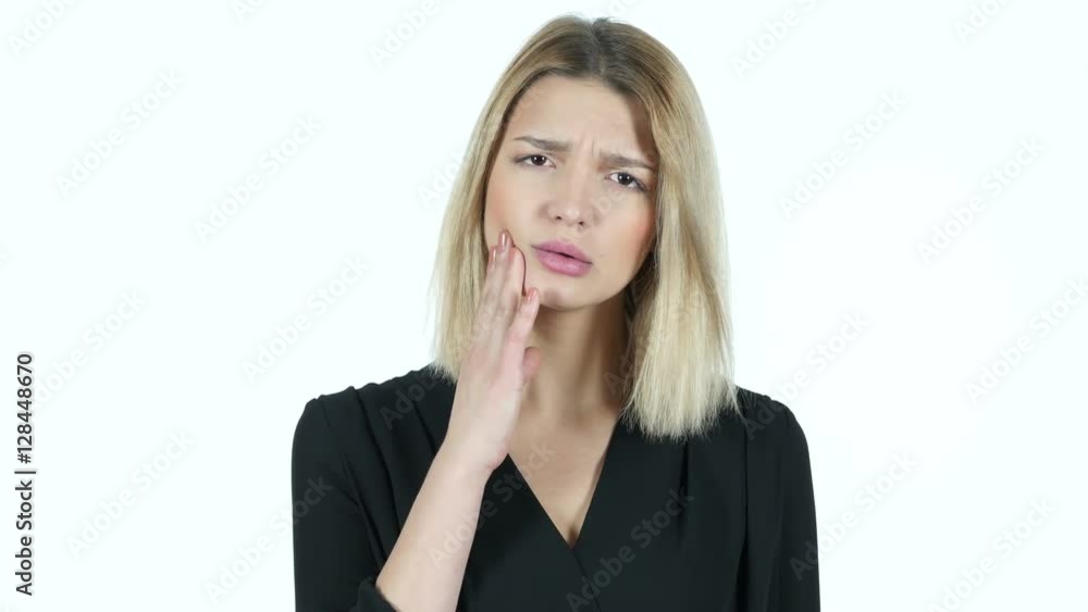 Toothache, Young Woman Suffering from Pain In Teeth Toothache, Young Woman Suffering from Pain In Teeth