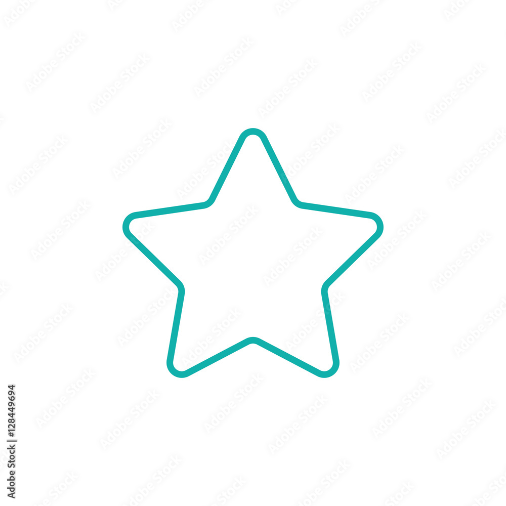 star rating five point pointed line icon blue on white star rating five point pointed line icon blue on white
