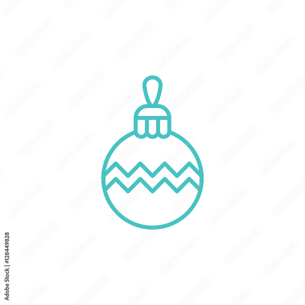bauble ball toy christmas xmas line icon bauble ball toy christmas xmas line icon
