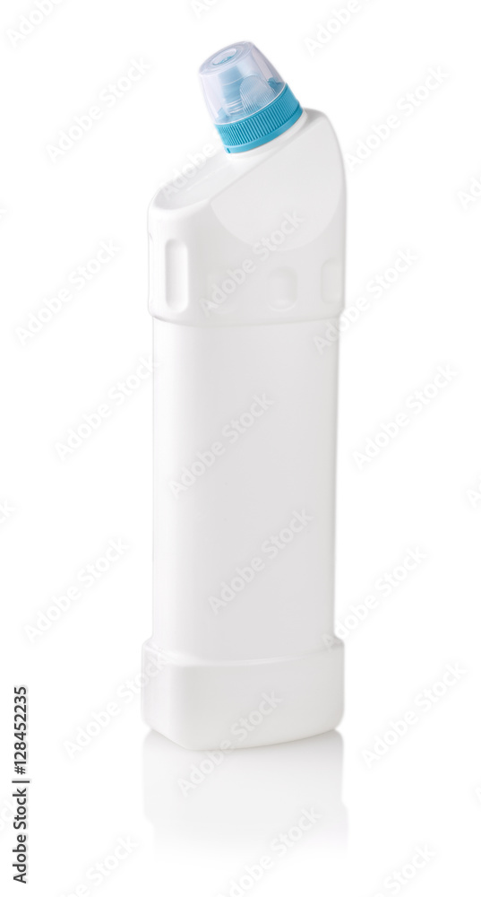 white plastic bottle with liquid laundry detergent white plastic bottle with liquid laundry detergent