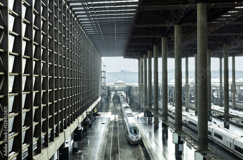 Railway station for high speed express trains in Europe photo