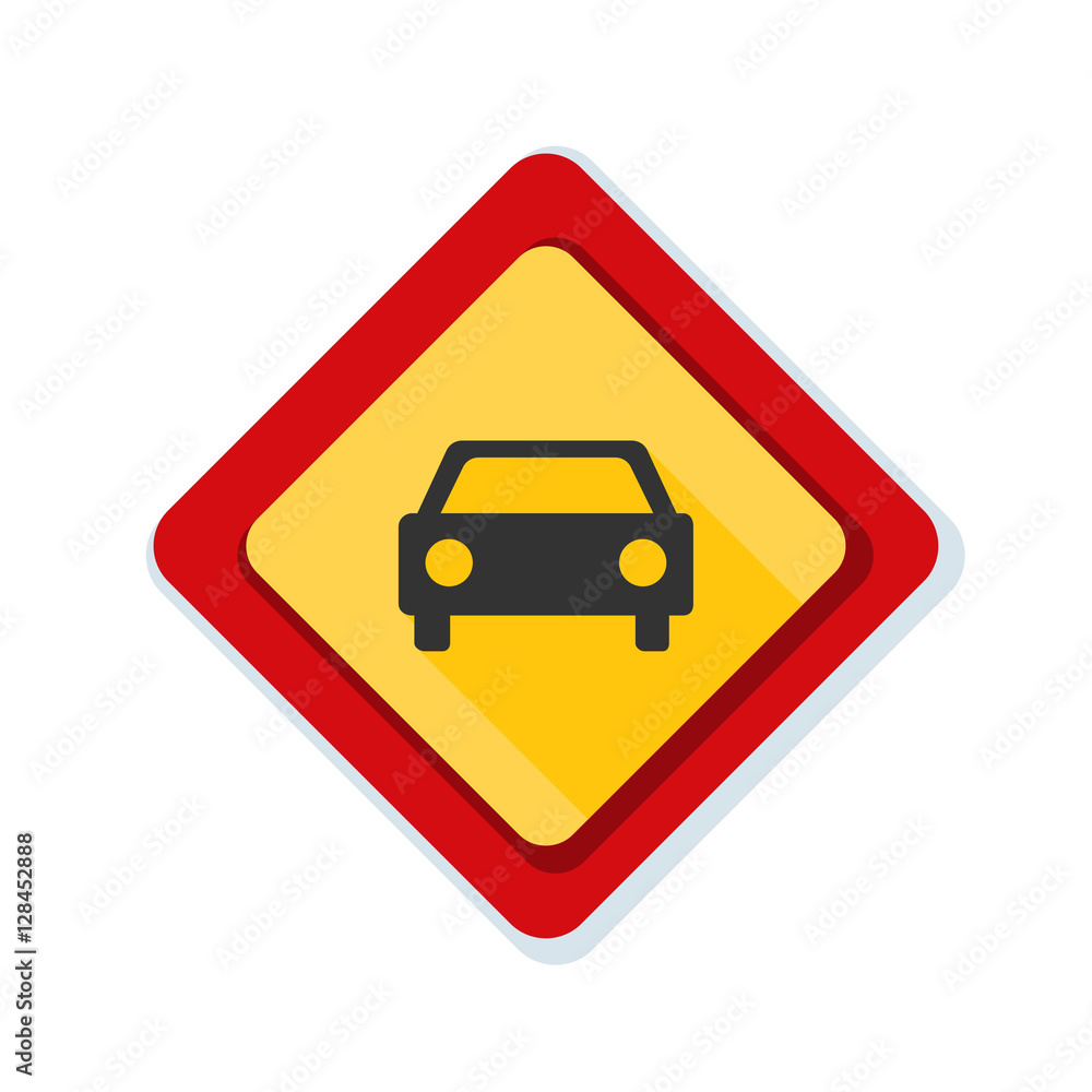 Car Warning Sign illustration