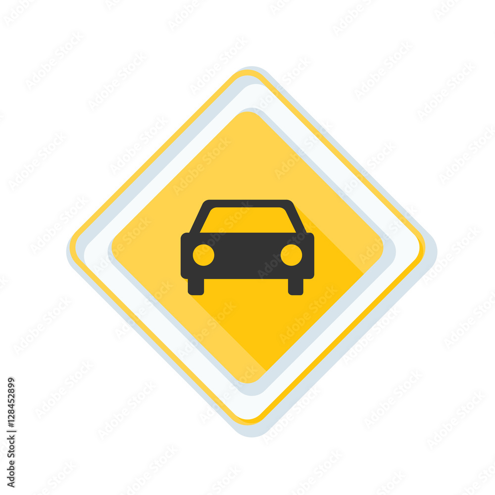 Car Warning Sign illustration