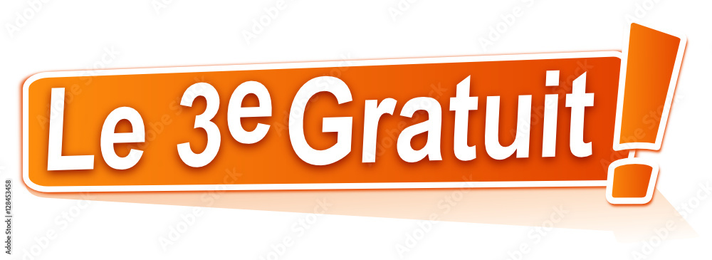 le troisième gratuit sur étiquette orange le troisième gratuit sur étiquette orange