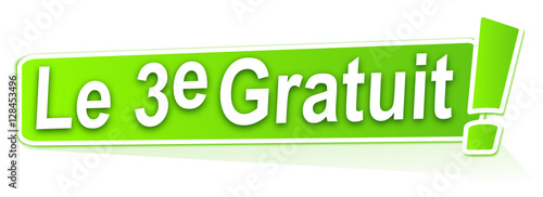 le troisième gratuit sur étiquette verte