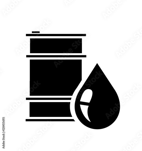 barrel oil icon flat