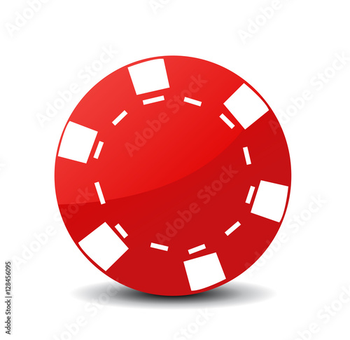 poker chip icon vector illustration on white