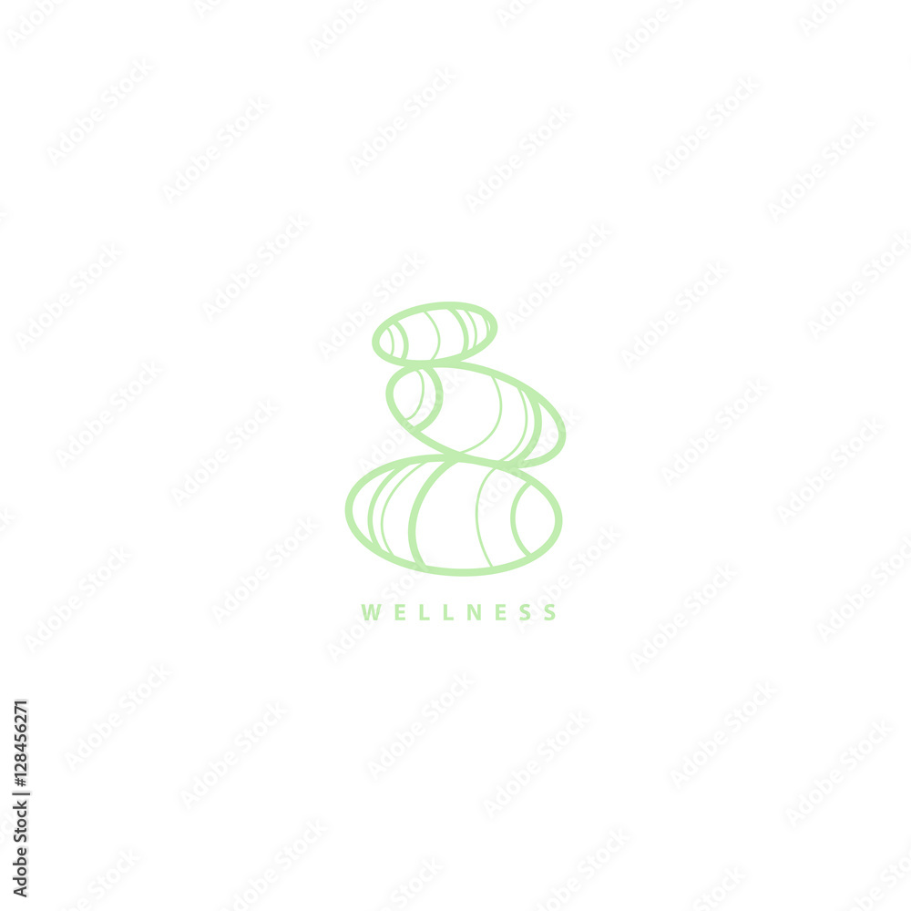 Spa logo. Spa stones icon. Vector Stylized line illustration for yoga, wellness, beauty designs. Spa logo. Spa stones icon. Vector Stylized line illustration for yoga, wellness, beauty designs.
