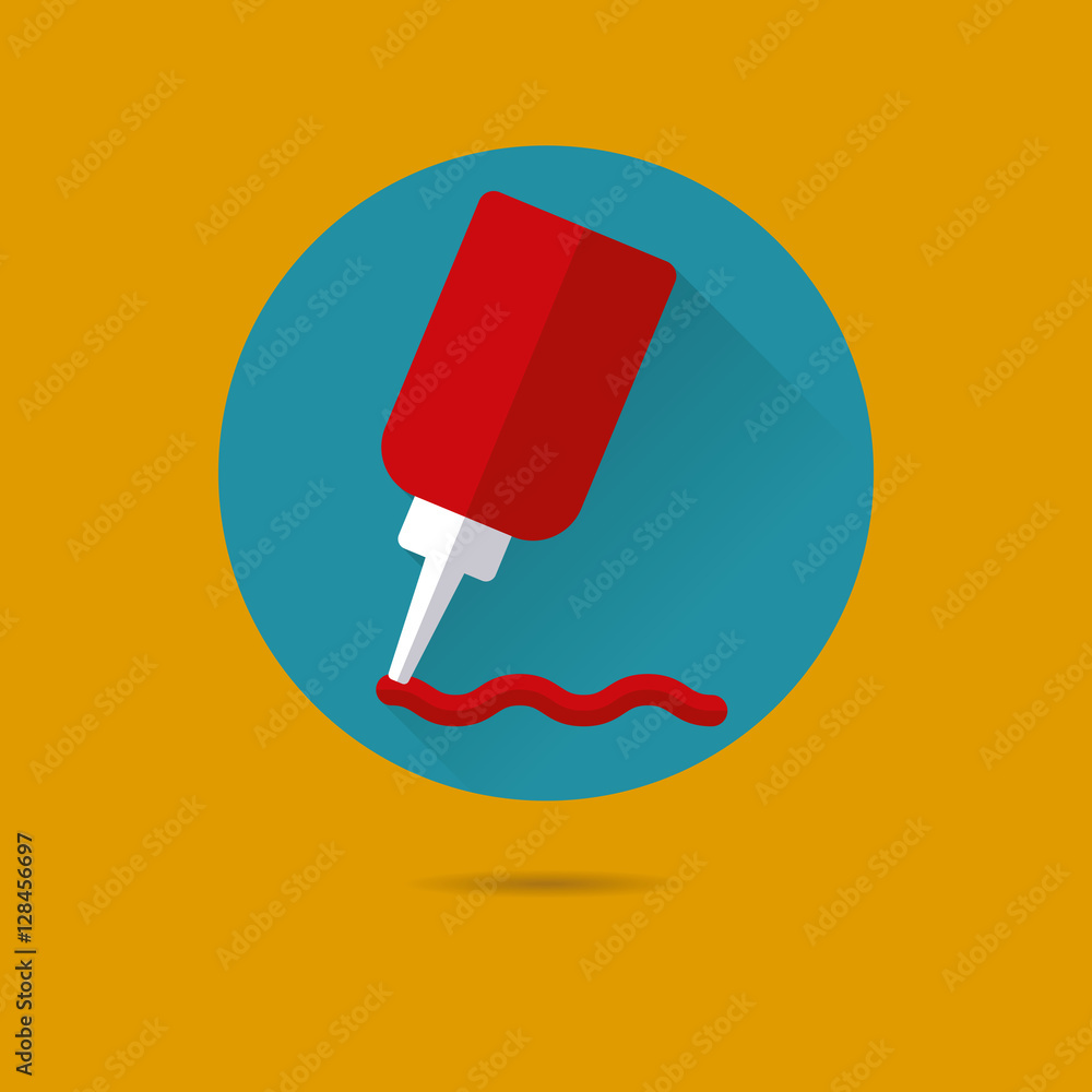 ketchup squeeze bottle flat design vector icon ketchup squeeze bottle flat design vector icon