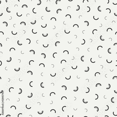 Retro memphis geometric line shapes seamless patterns. Hipster fashion 80-90s. Abstract jumble textures. Black and white. Zigzag lines. Memphis style for printing, website, fabric design, poster.