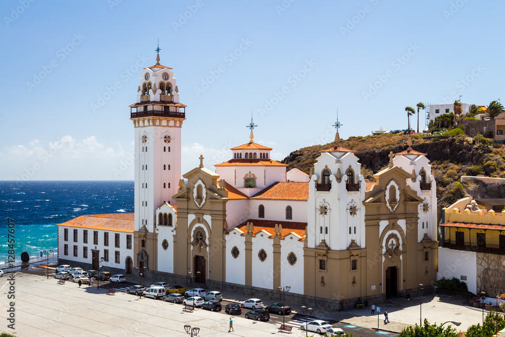 Famous basilica of Candelaria in the eastern part of Tenerife in the Spanish Canary Islands