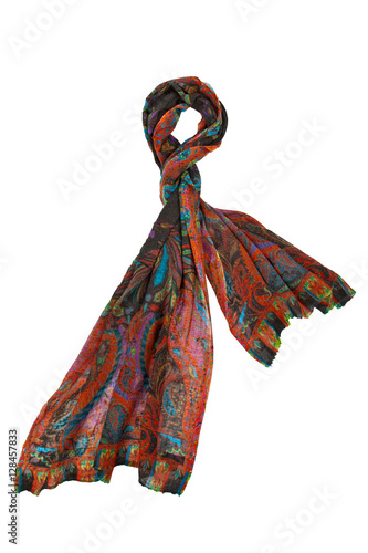 colorful scarf with floral design
