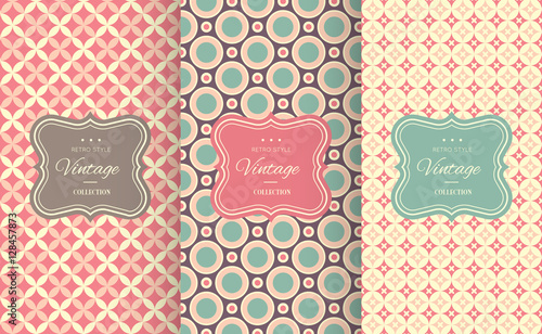 Charming different vector seamless patterns.