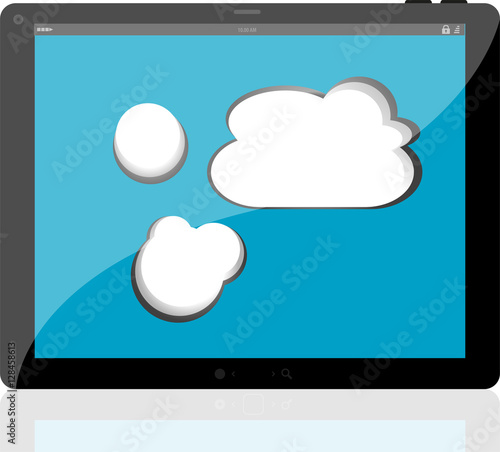 Cloud-computing connection on the digital tablet pc