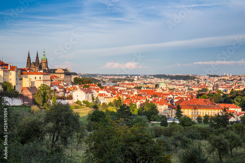 Evening sunset in the old town of Prague, Czech Republic