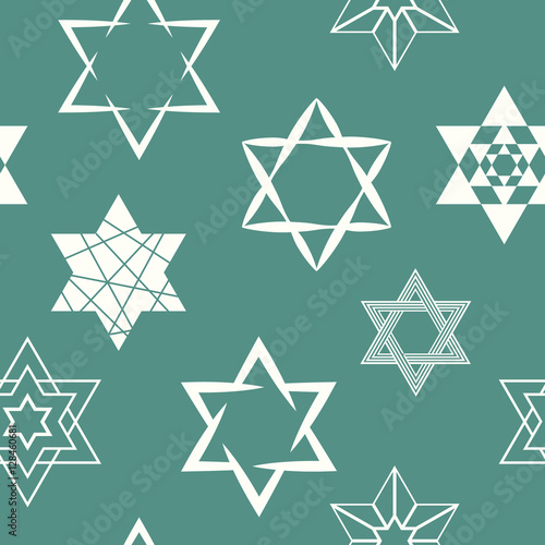seamless pattern with star of David traditional Jewish symbol for your design