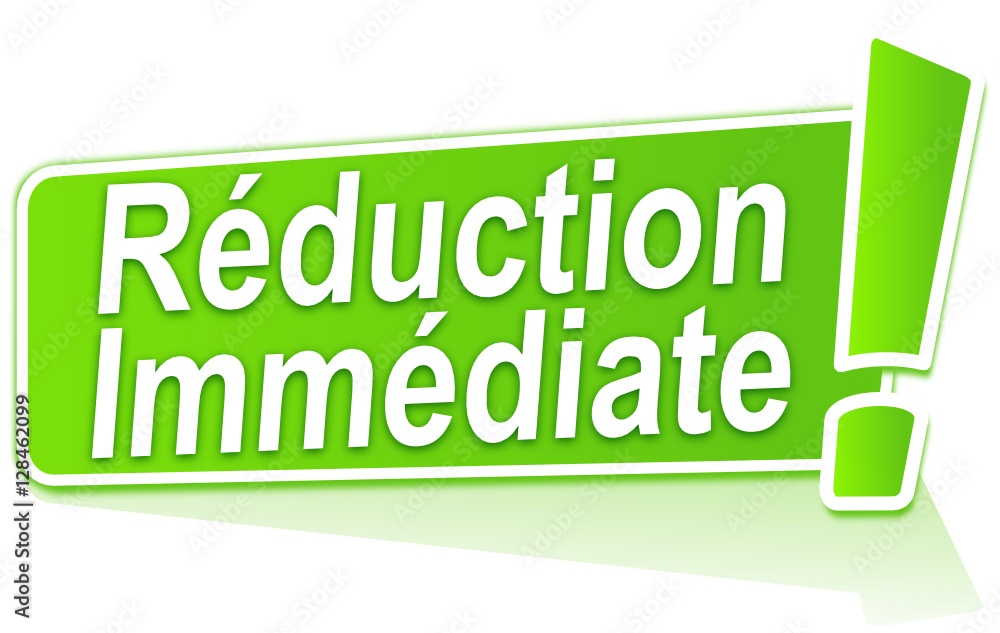 Fototapeta premium réduction immédiate sur étiquette verte