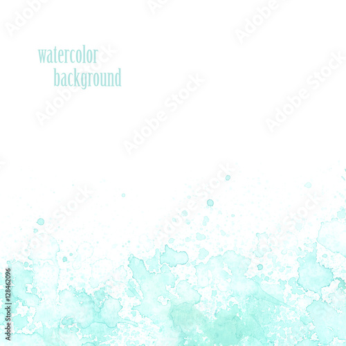 Watercolor background for layout. Vector blue splashes. eps 10