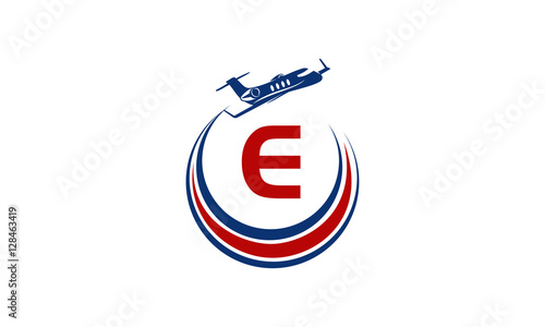 Airplane Logo Initial E