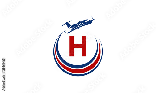 Airplane Logo Initial H