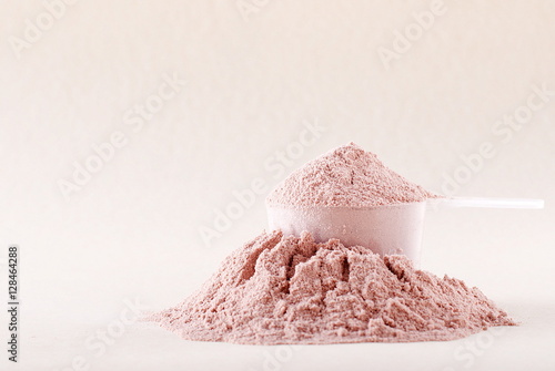 spoon of protein powder