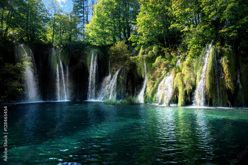 Fototapeta premium Inforest wodospad, Plitvice, Chorwacja