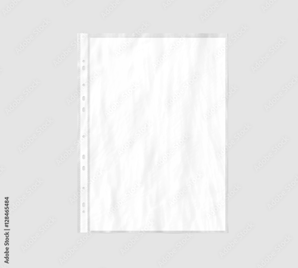 Blank white A4 paper sheet mockup in transparent plastic sleeve, 3d  rendering. Cellophane document protector pocket mock up. Photos | Adobe  Stock